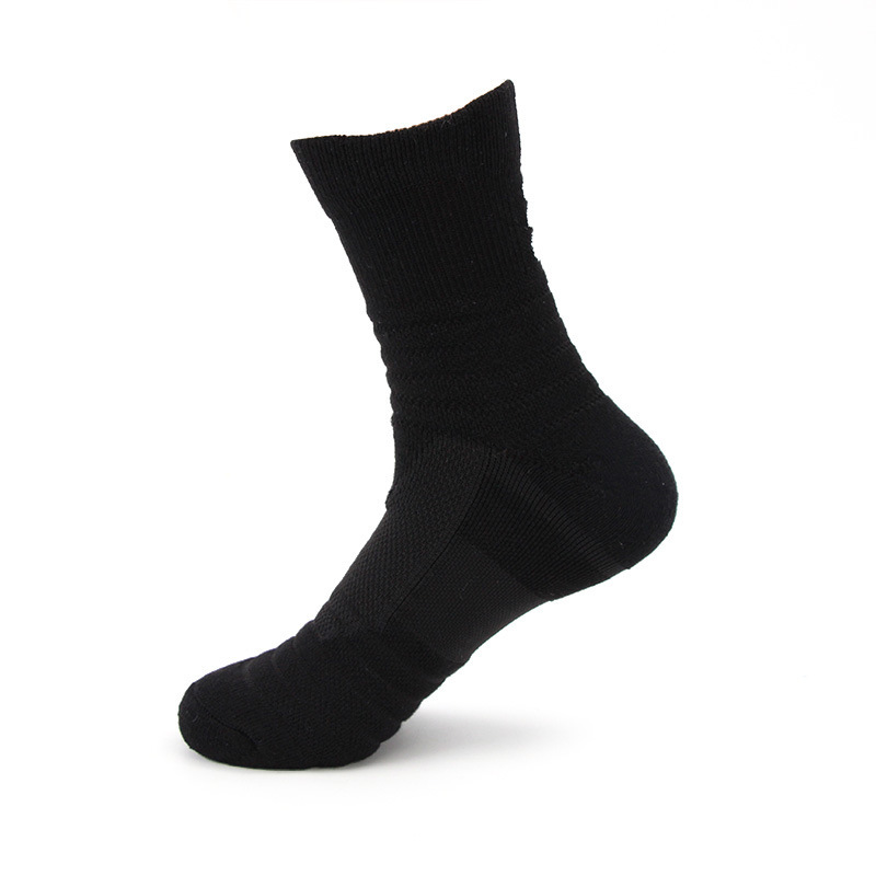 Male Sports Socks Crew Running Professionally Trained Thick Feather Basketball Elite Intermittent Terry Wicking Socks